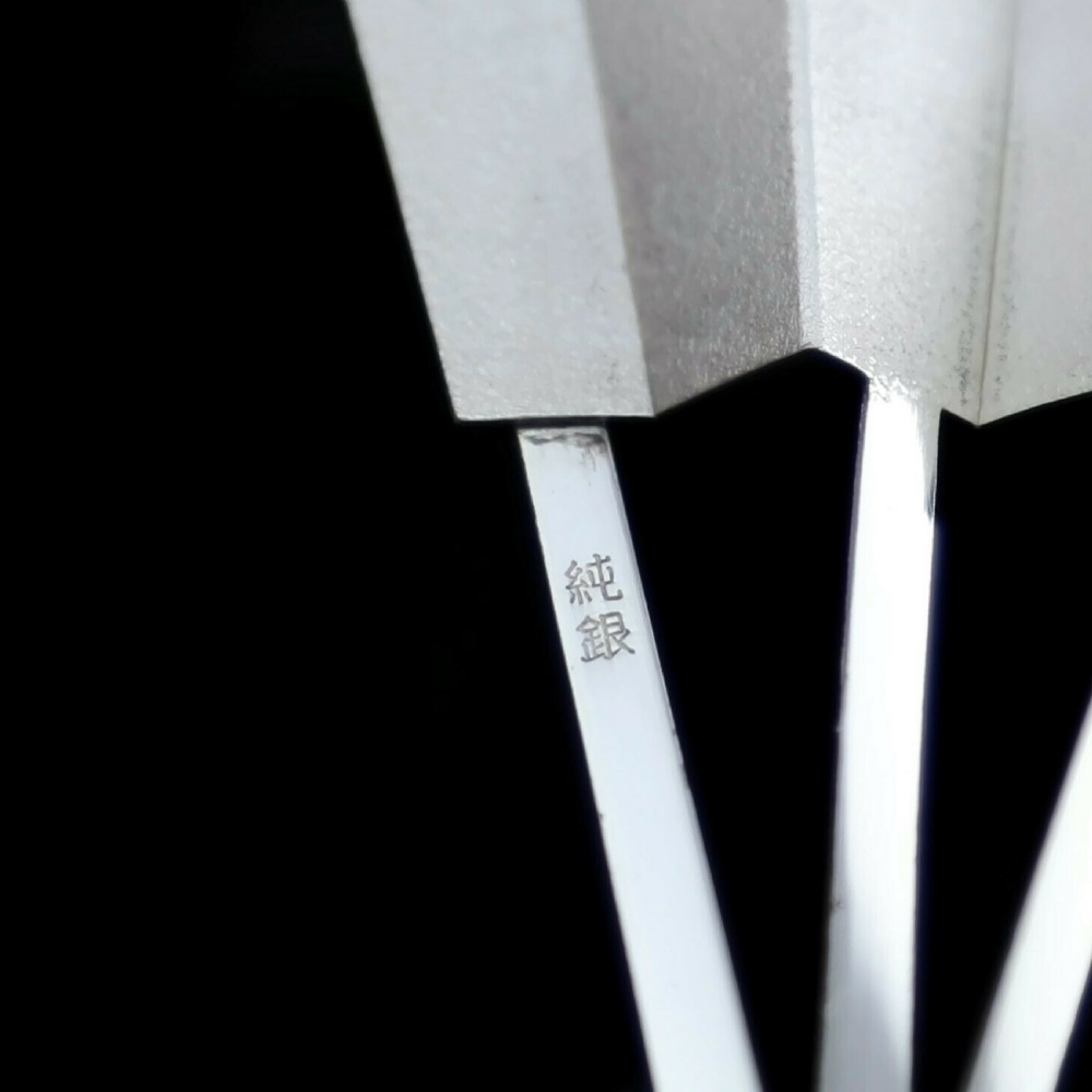 A Vintage Japanese Solid Silver Fan (Sensu/O-gi) - c.1960s View XV