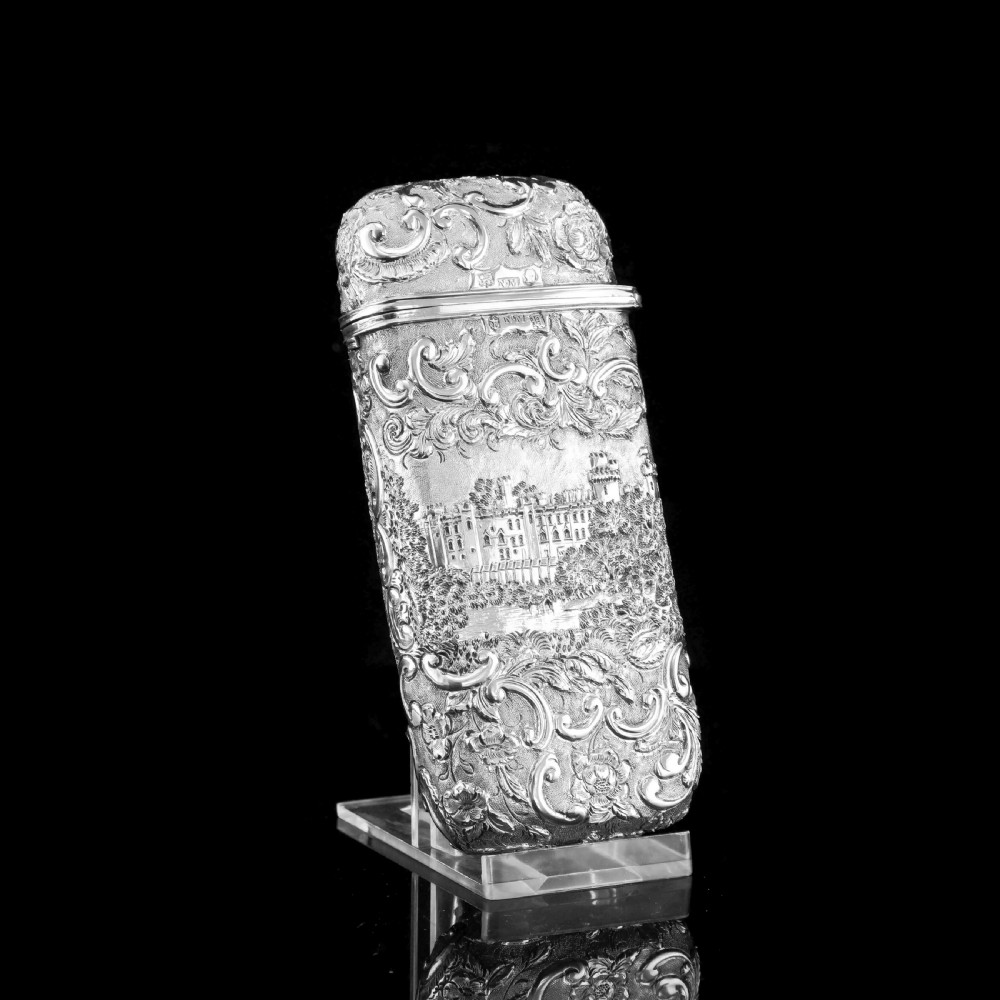 Antique Solid Silver Victorian Cigar Cheroot Case 