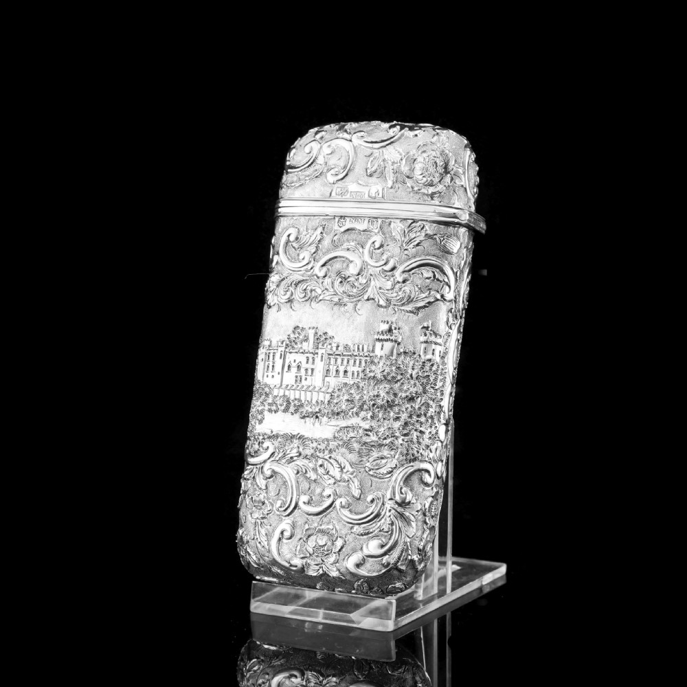 Antique Solid Silver Victorian Cigar Cheroot Case 