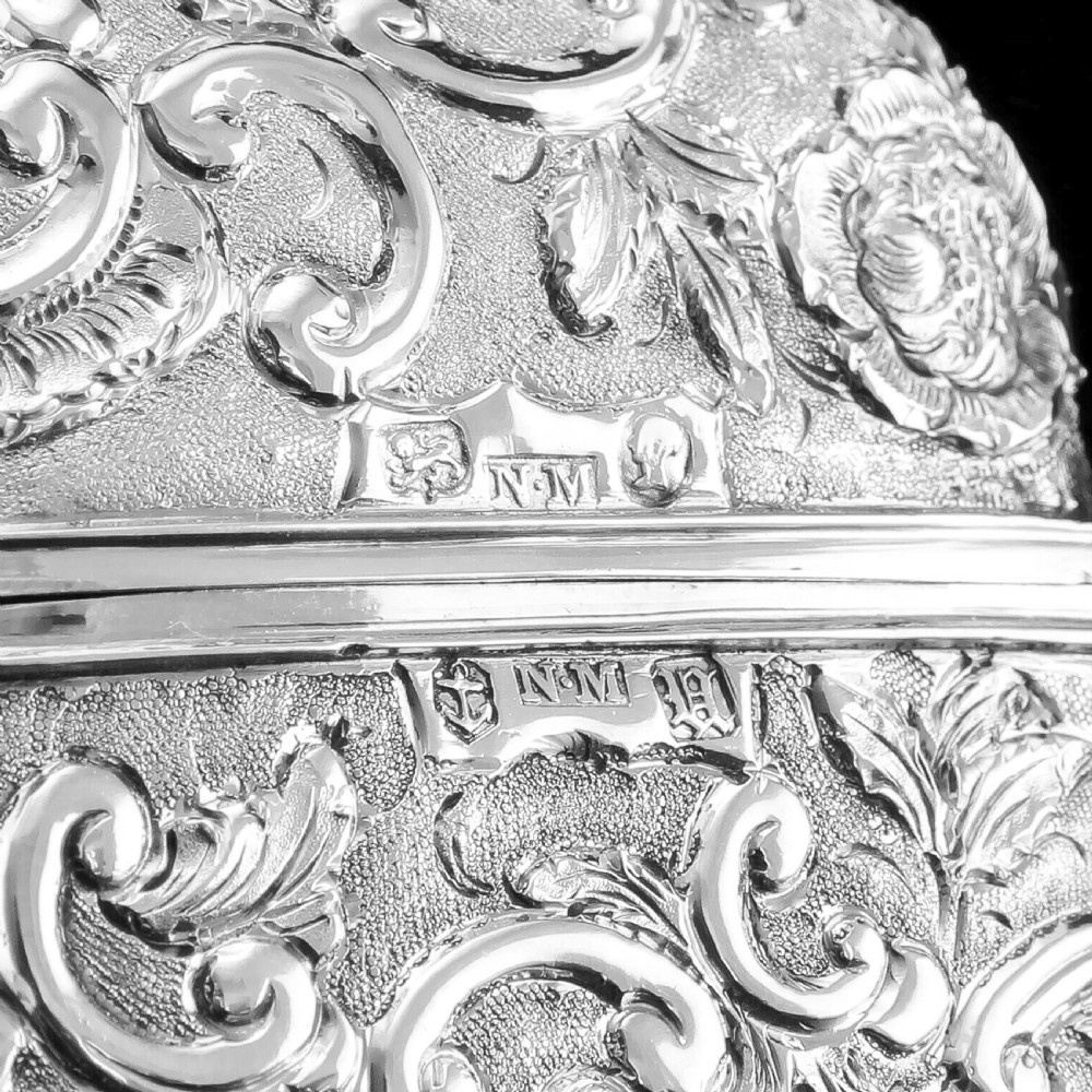 Antique Solid Silver Victorian Cigar Cheroot Case 