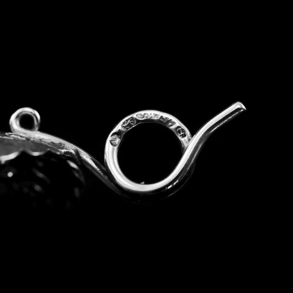 Antique Georgian Solid Silver Tea Caddy Spoon Vine Leaf Design - Joseph Willmore 1807 View IX