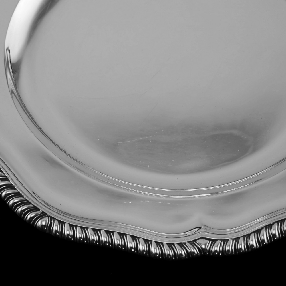 Antique Solid Silver Dish with Coat of Arms for Michael Bass, 1st Baron Burton - Garrard 1888 View XVI