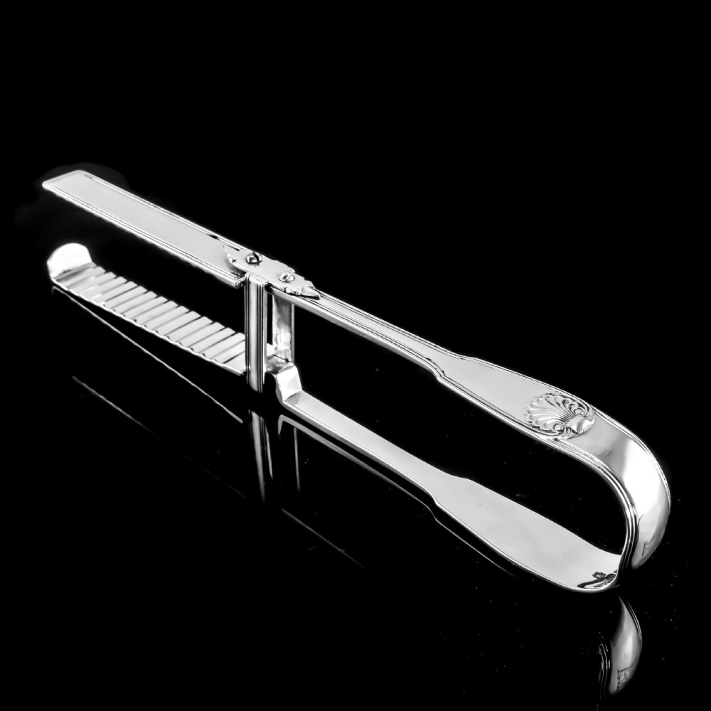 Antique Solid Silver Georgian Asparagus Tongs, Leveson-Gower/Sutherland Crest - 1820 View X