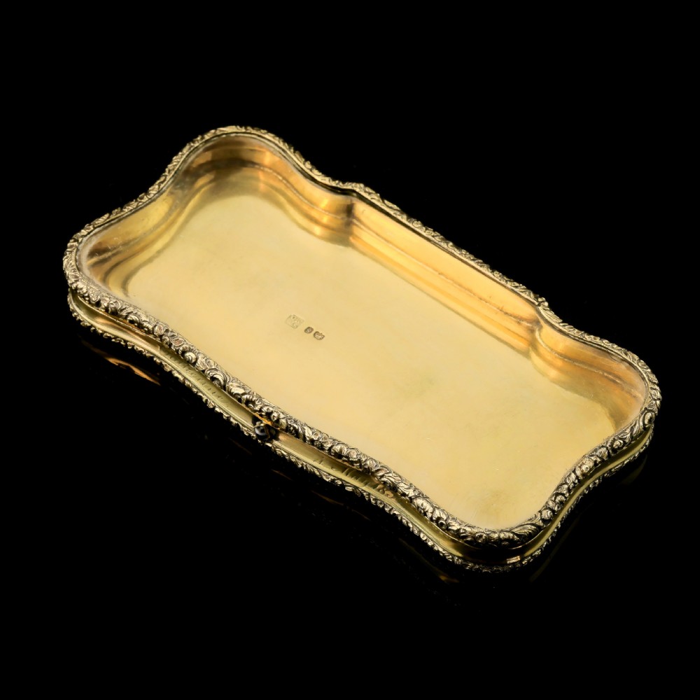 A Rare Georgian Solid Silver Gilt Snuff Box with Rock Crystal - Charles Rawlings & William Summers, 1833 View III