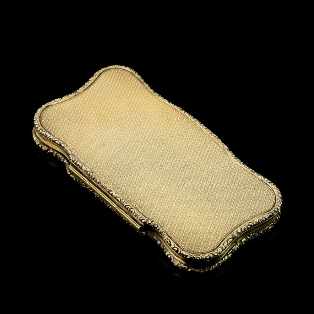 A Rare Georgian Solid Silver Gilt Snuff Box with Rock Crystal - Charles Rawlings & William Summers, 1833 View VIII