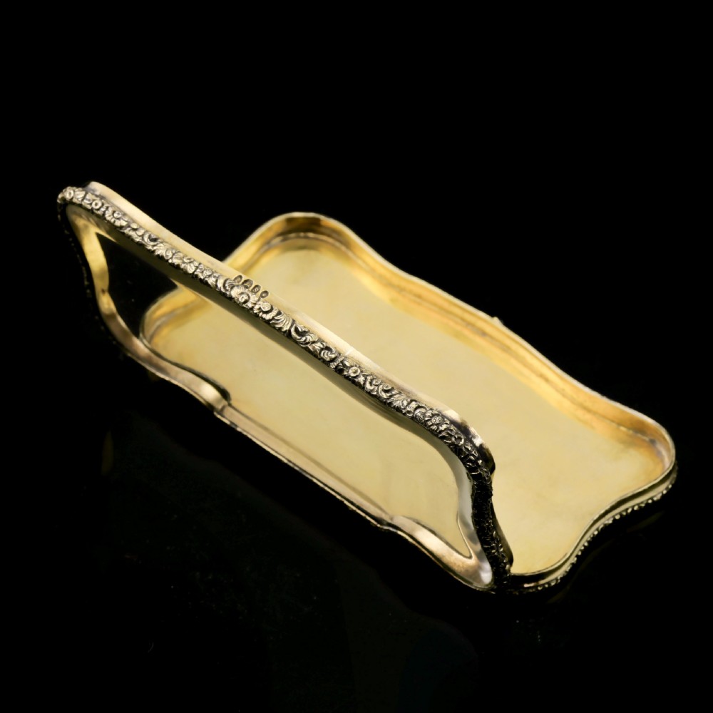 A Rare Georgian Solid Silver Gilt Snuff Box with Rock Crystal - Charles Rawlings & William Summers, 1833 View XII
