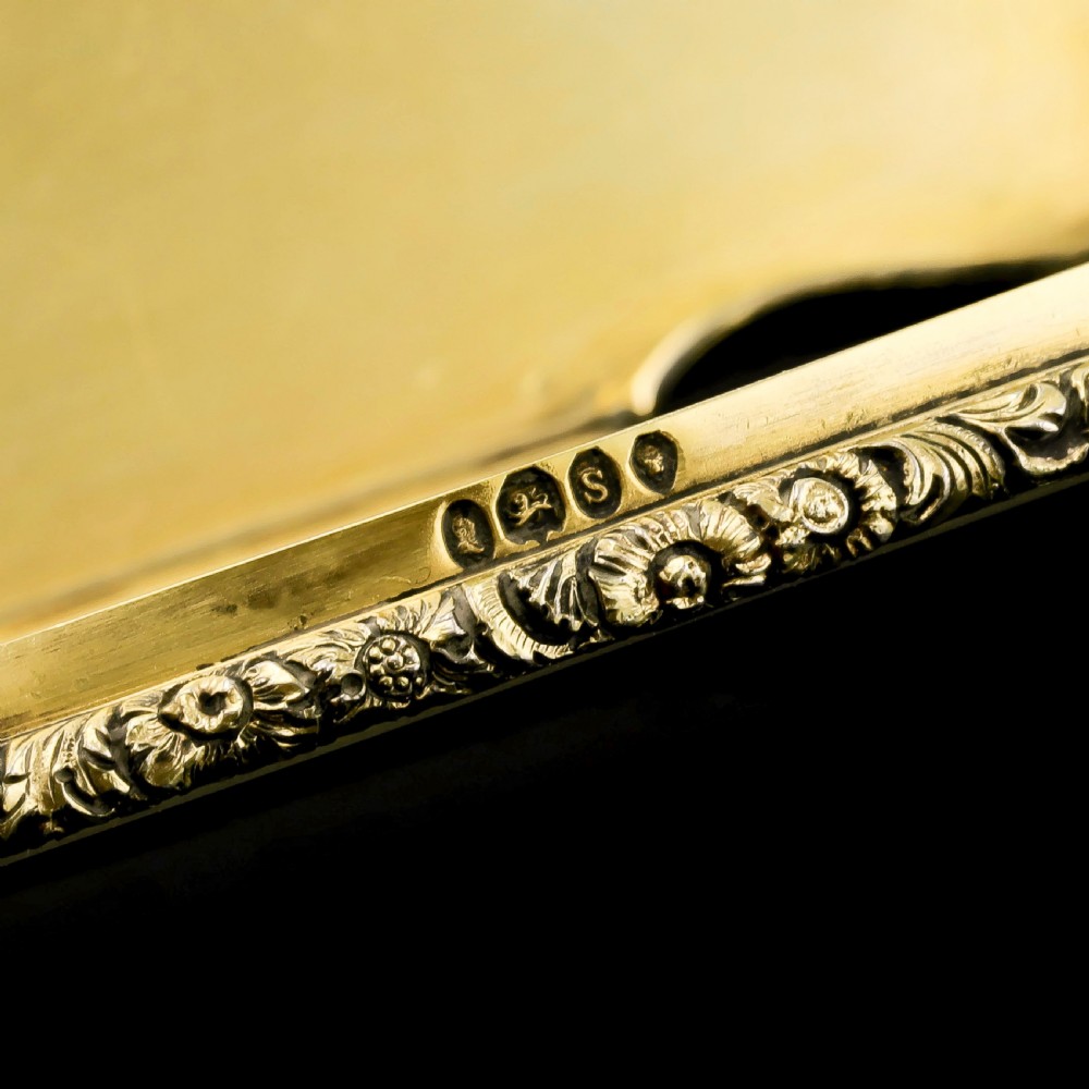 A Rare Georgian Solid Silver Gilt Snuff Box with Rock Crystal - Charles Rawlings & William Summers, 1833 View XXIII