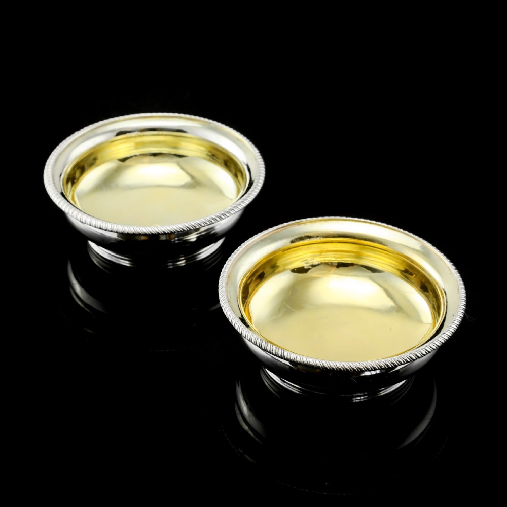 Antique Georgian Solid Silver Pair of Salt Cellars - Joseph Felix Podio 1809 View III