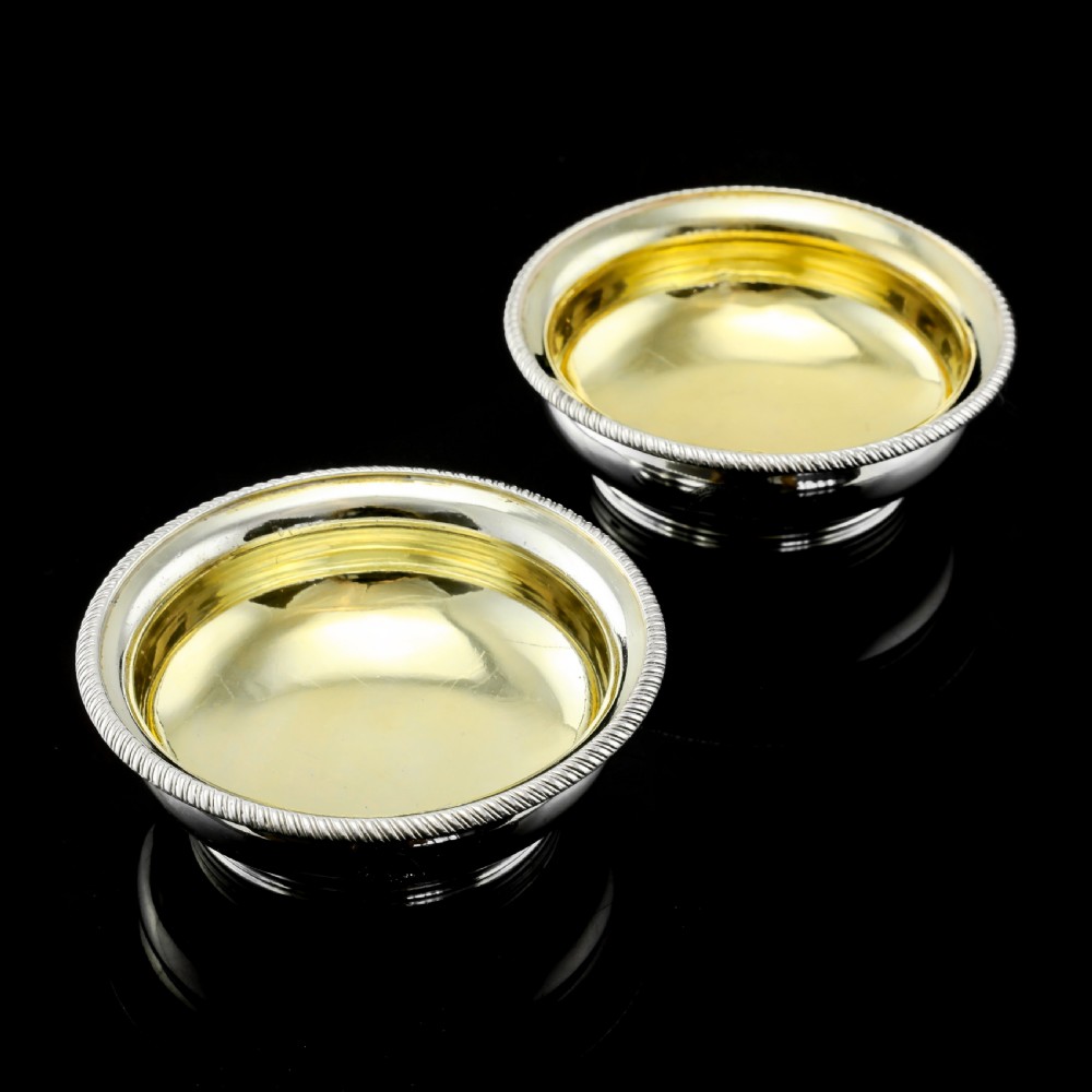 Antique Georgian Solid Silver Pair of Salt Cellars - Joseph Felix Podio 1809 View V