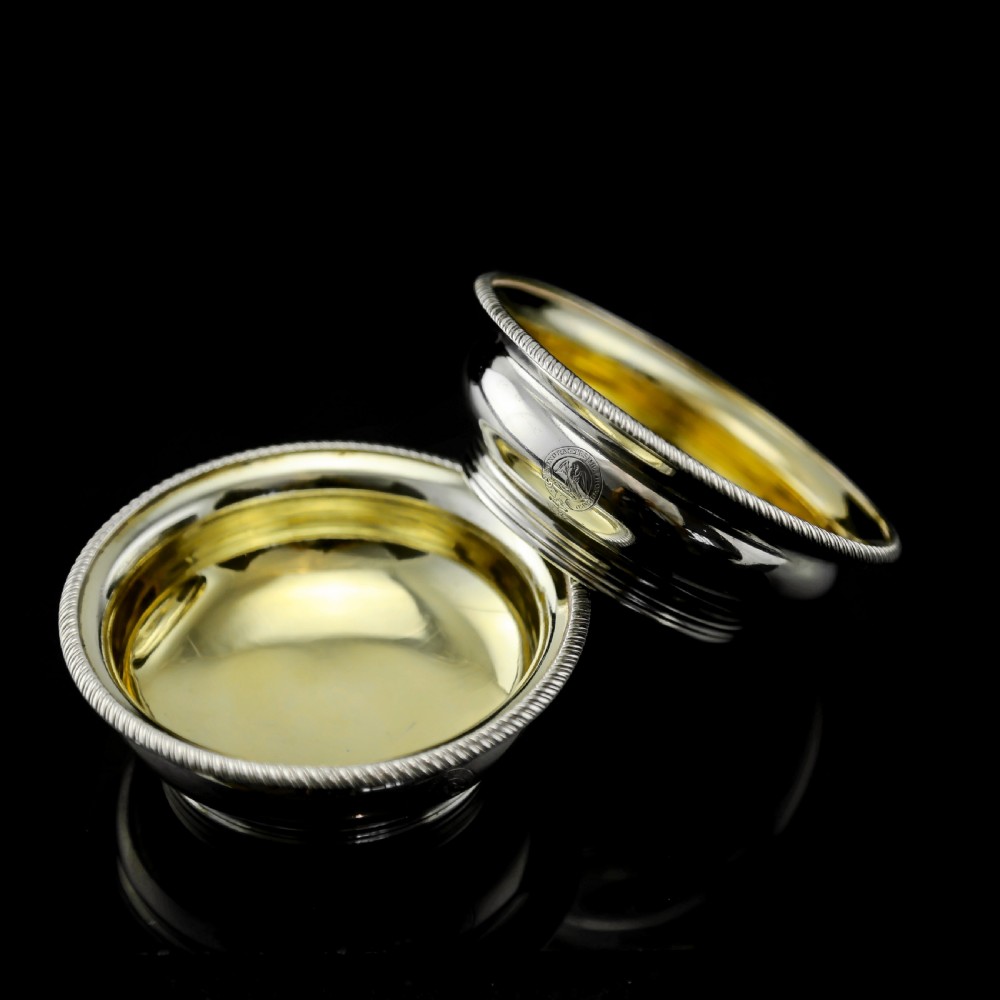 Antique Georgian Solid Silver Pair of Salt Cellars - Joseph Felix Podio 1809 View VII