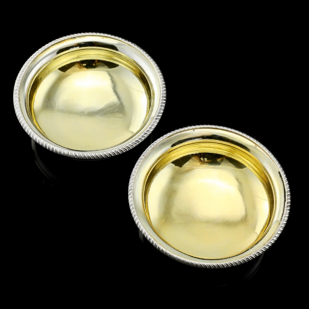 Antique Georgian Solid Silver Pair of Salt Cellars - Joseph Felix Podio 1809 View IX