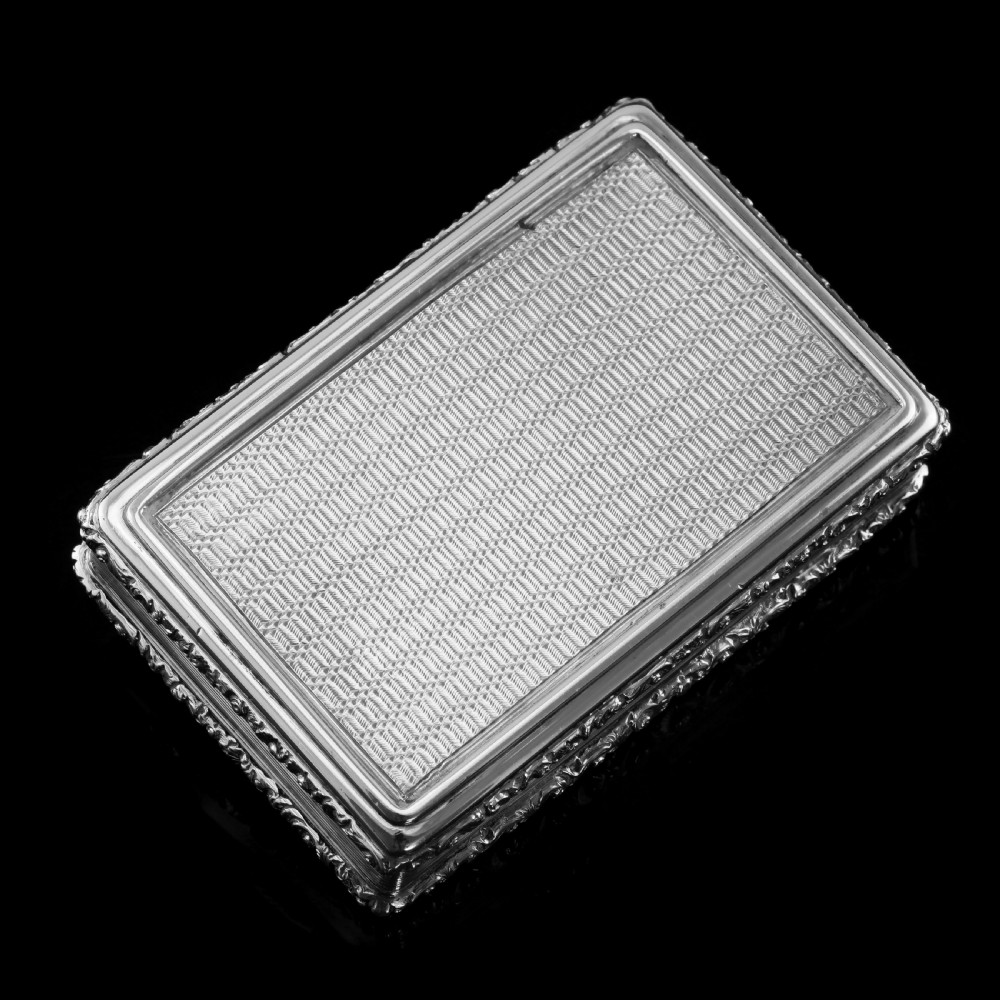 Rare Antique Georgian Solid Silver Mazeppa Snuff Box - Edward Smith 1836 View V