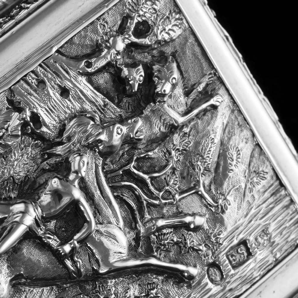 Rare Antique Georgian Solid Silver Mazeppa Snuff Box - Edward Smith 1836 View XIV