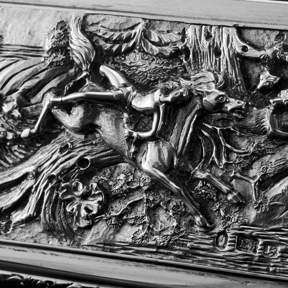 Rare Antique Georgian Solid Silver Mazeppa Snuff Box - Edward Smith 1836 View XV
