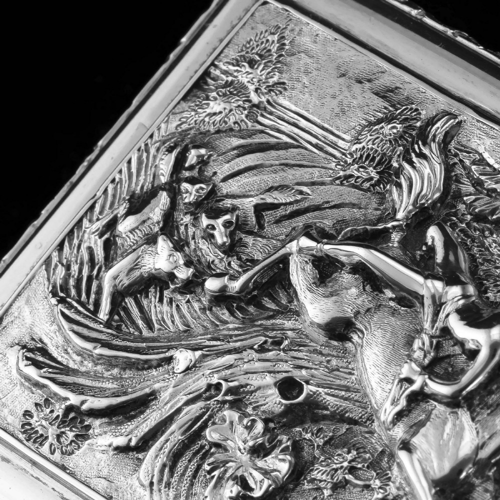 Rare Antique Georgian Solid Silver Mazeppa Snuff Box - Edward Smith 1836 View XVI