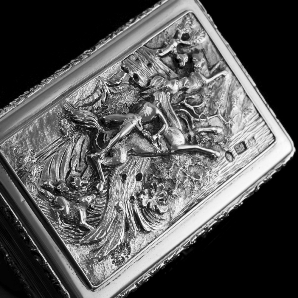 Rare Antique Georgian Solid Silver Mazeppa Snuff Box - Edward Smith 1836 View XIX