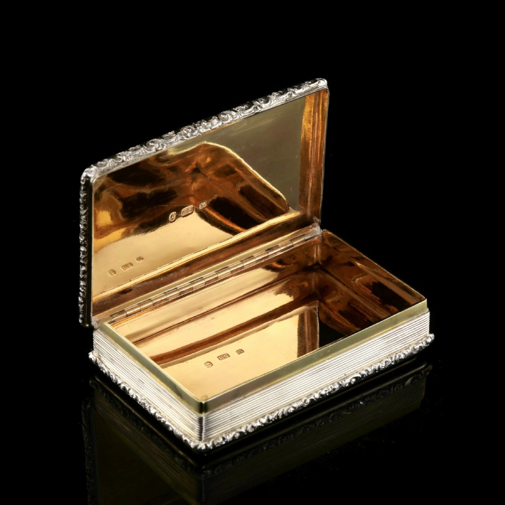 Rare Antique Georgian Solid Silver Mazeppa Snuff Box - Edward Smith 1836 View XX