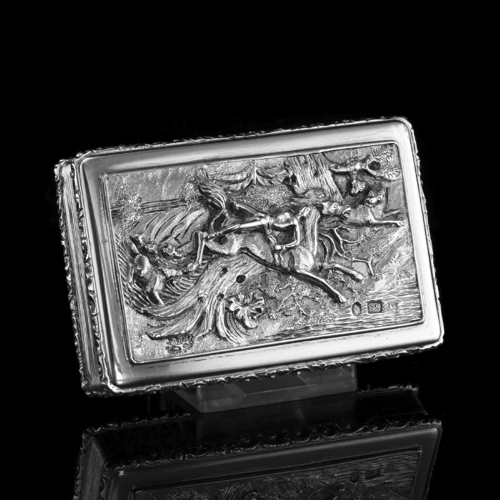 Rare Antique Georgian Solid Silver Mazeppa Snuff Box - Edward Smith 1836 View XXIII