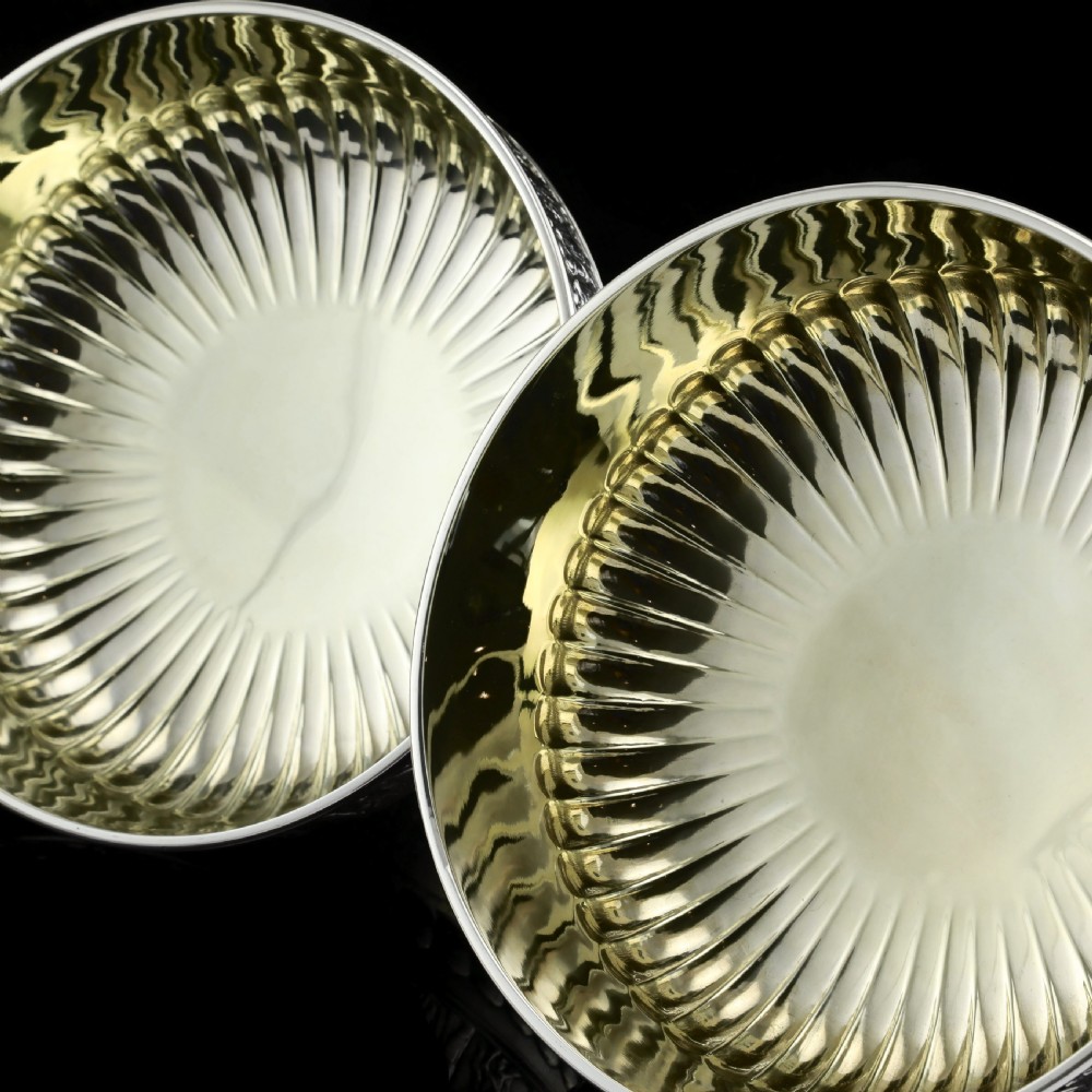 Antique English Large Solid Silver Bowls, Set of 3 with Roman Frieze - Elkington & Co 1895 View XXVIII