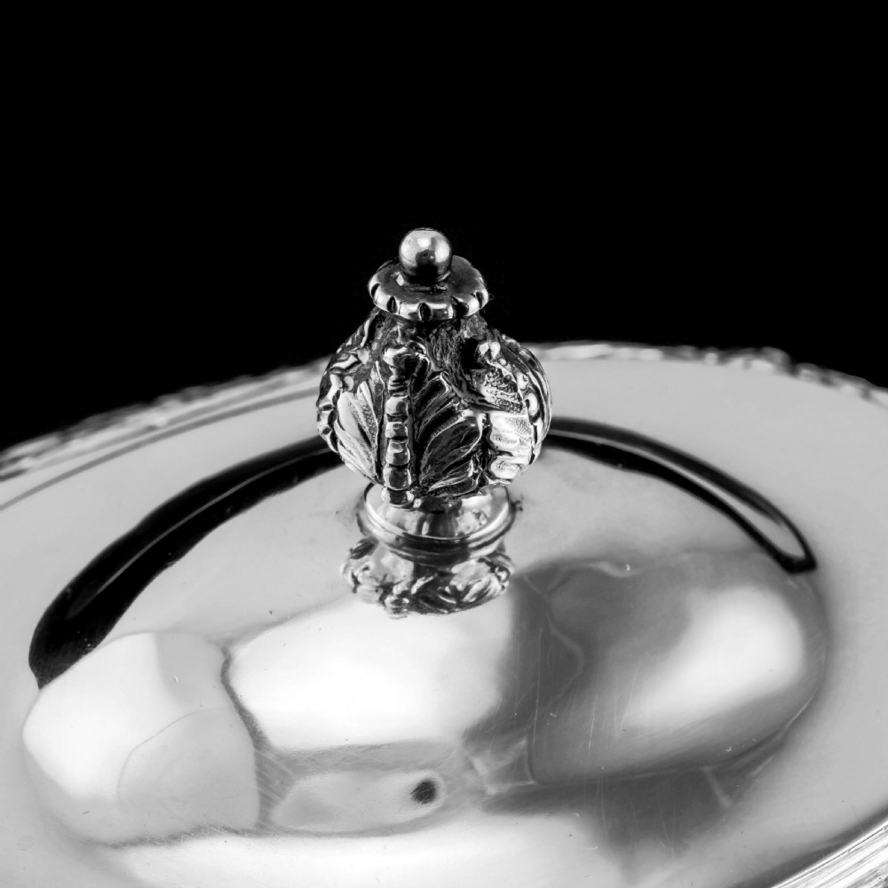 Rare Antique Solid Silver Cellini Tea Caddy Box - Mappin & Webb 1902 View XVII