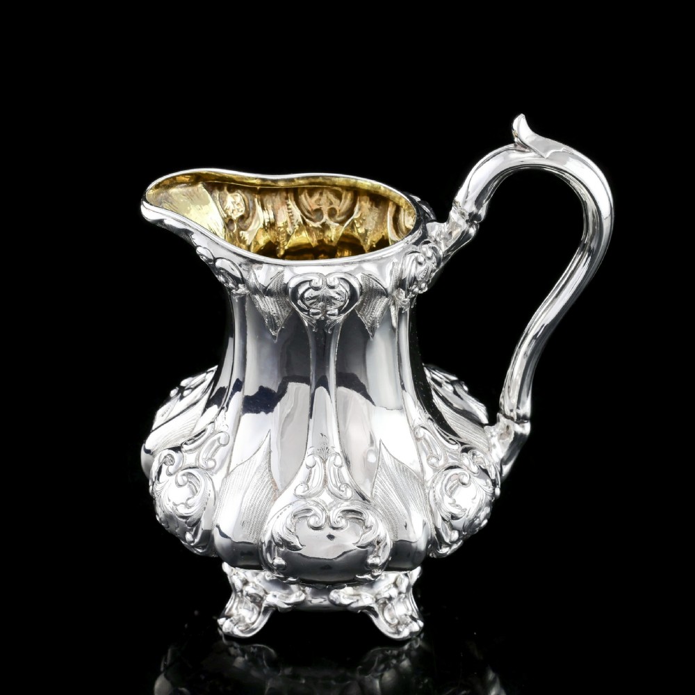 Antique Solid Silver Victorian Tea Set with Beautiful Chased Decoration - Roberts & Slater 1849 View XXVI