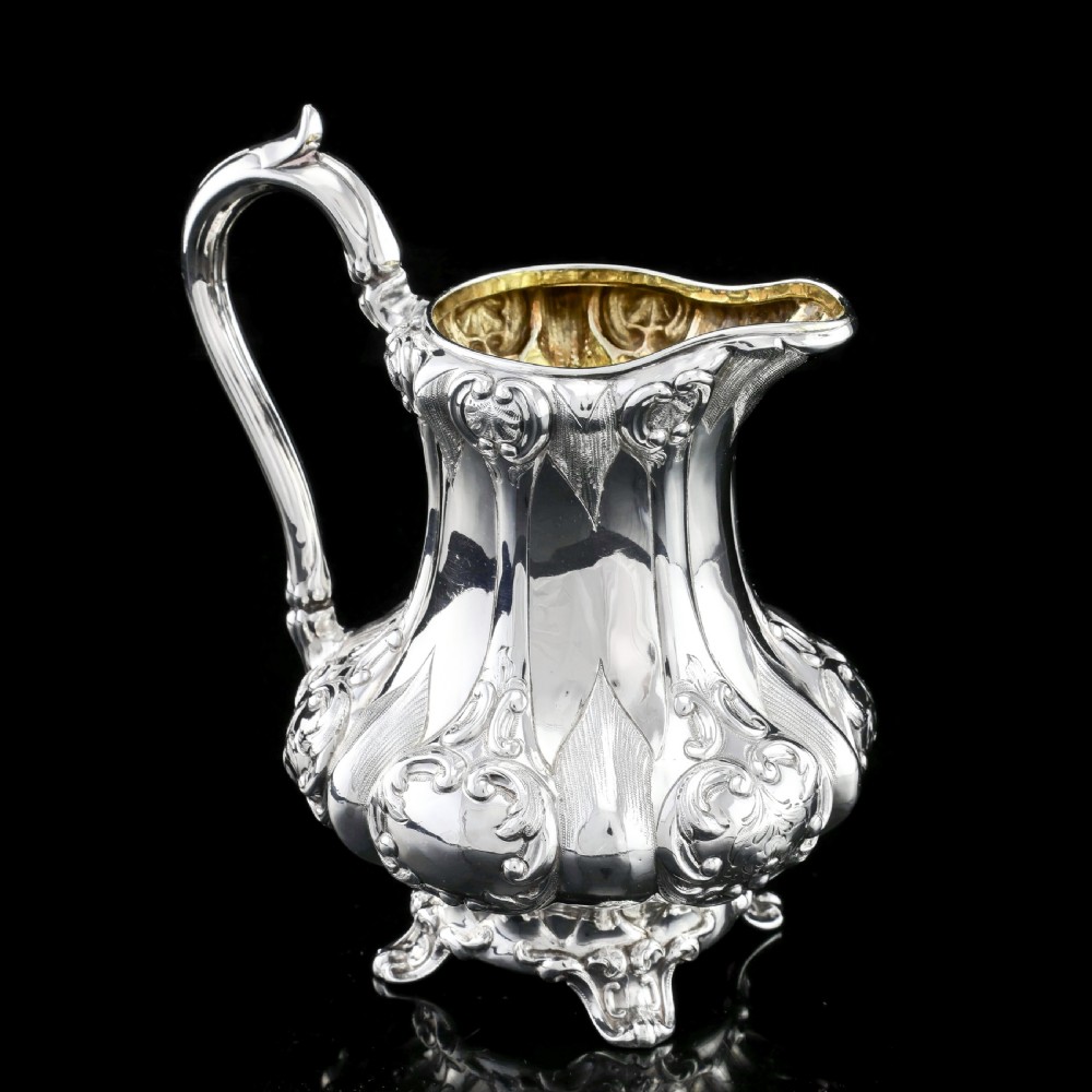 Antique Solid Silver Victorian Tea Set with Beautiful Chased Decoration - Roberts & Slater 1849 View XXVII