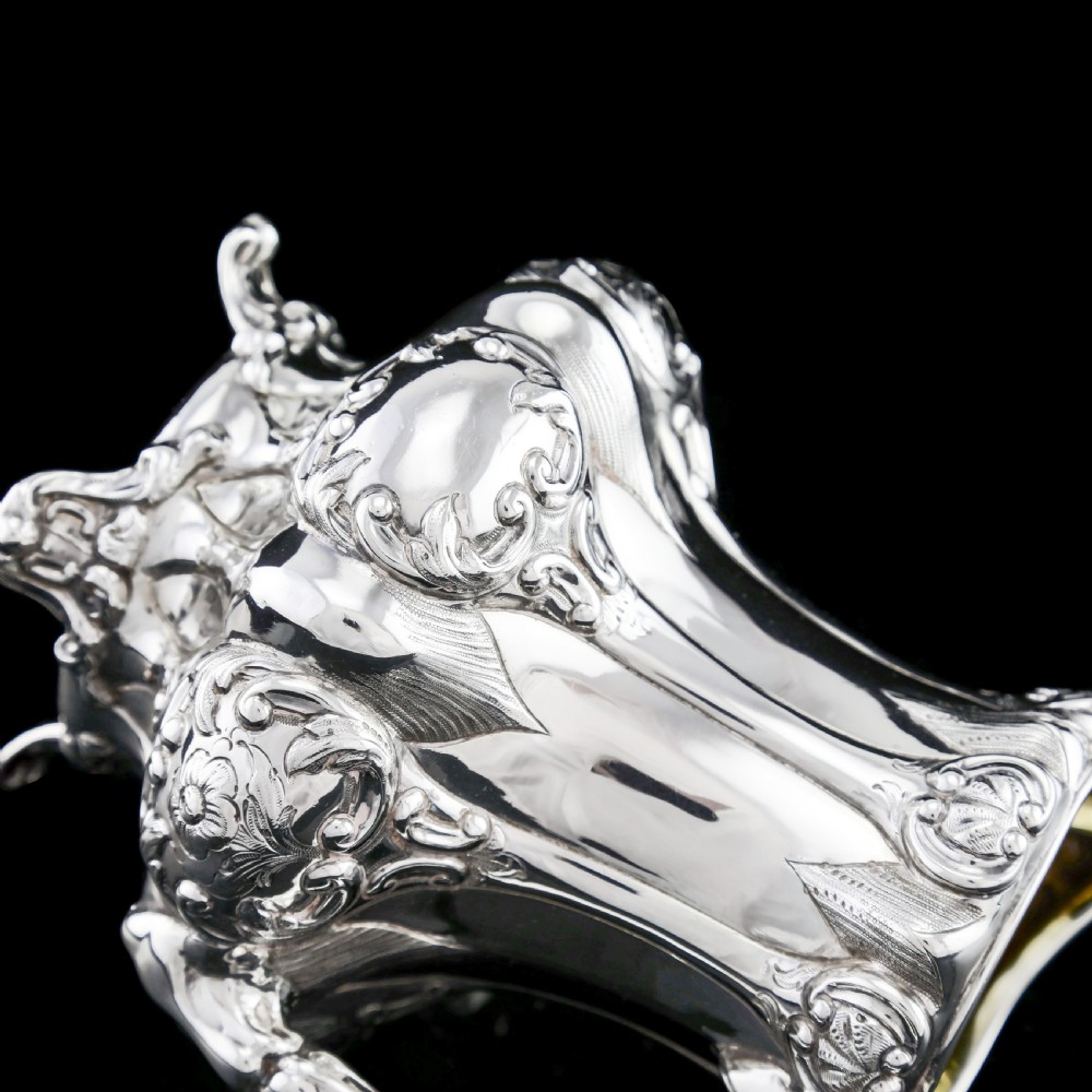 Antique Solid Silver Victorian Tea Set with Beautiful Chased Decoration - Roberts & Slater 1849 View XXX