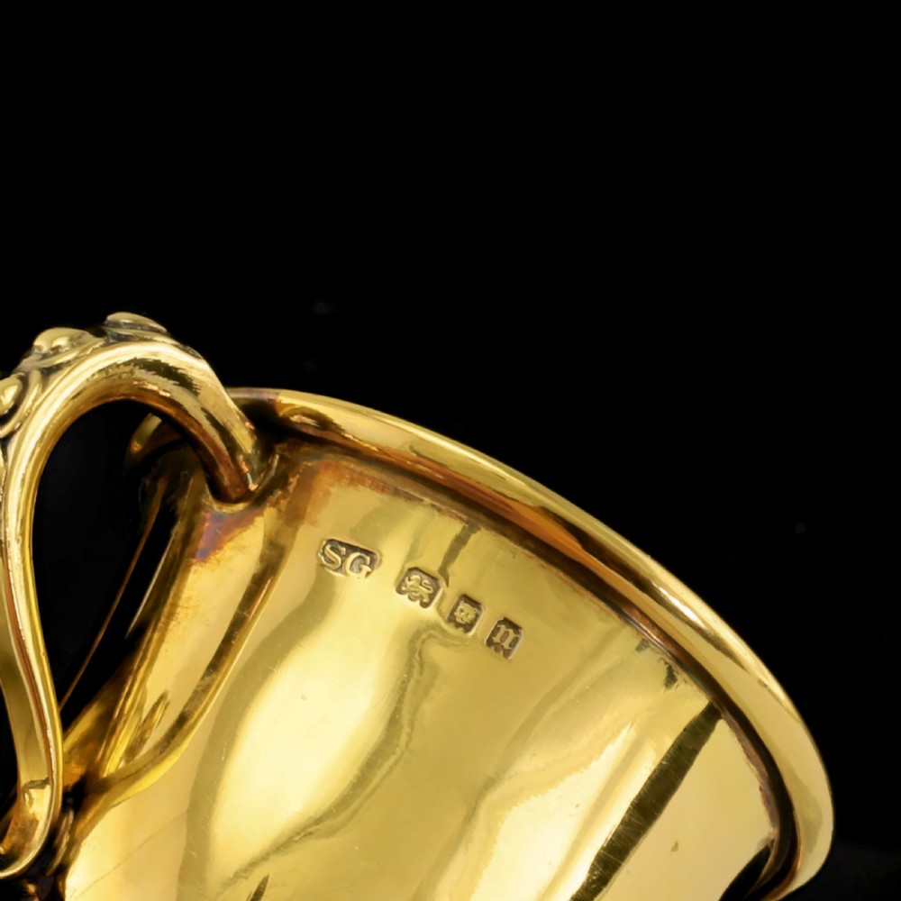 Beautiful Solid Silver Gilt Miniature Cup & Lid Set - Garrard 1928 View XI