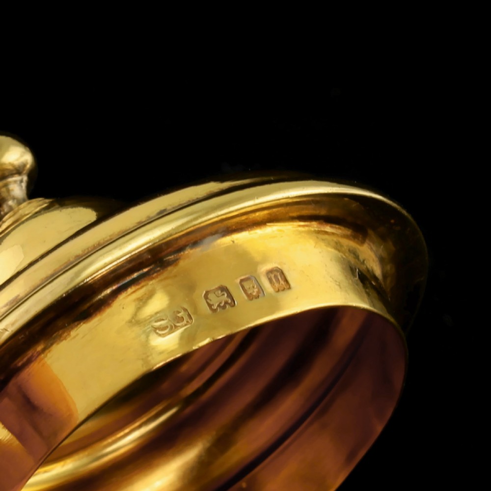 Beautiful Solid Silver Gilt Miniature Cup & Lid Set - Garrard 1928 View XIII