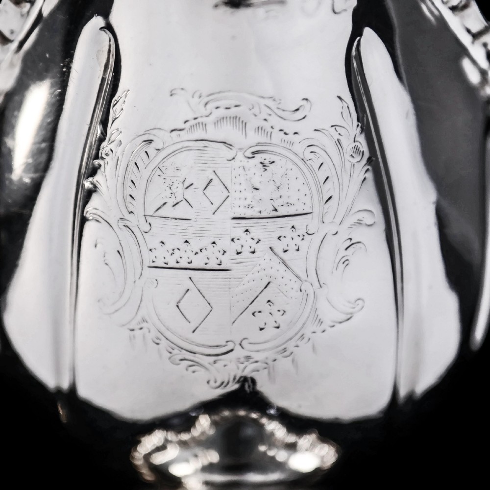 Antique Georgian Solid Silver Sauce Boat, Scottish Baronet Interest - William Shaw 1766 View III