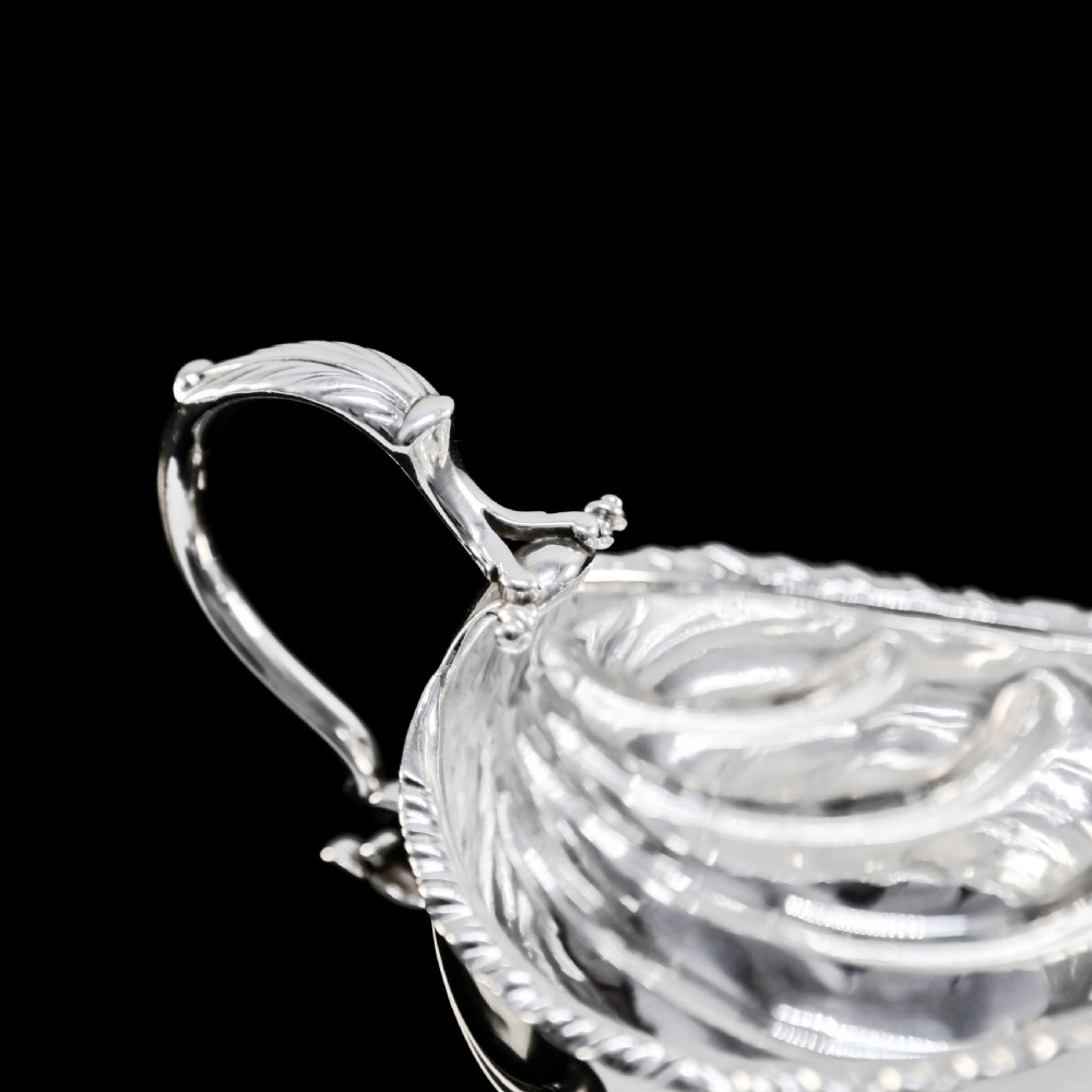 Antique Georgian Solid Silver Sauce Boat, Scottish Baronet Interest - William Shaw 1766 View VIII