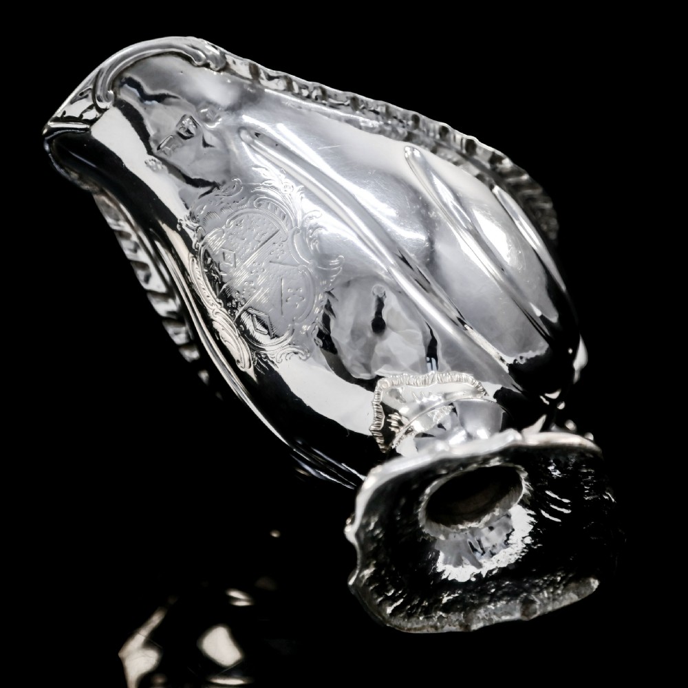 Antique Georgian Solid Silver Sauce Boat, Scottish Baronet Interest - William Shaw 1766 View XI