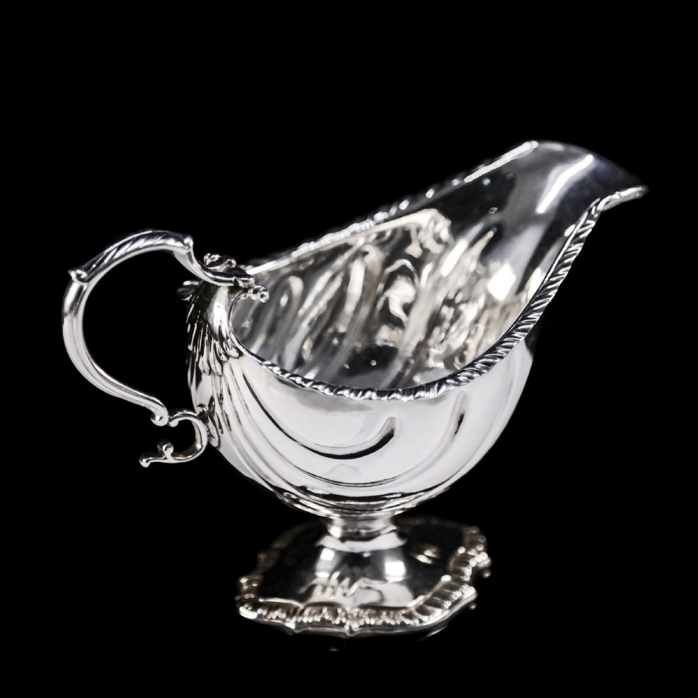Antique Georgian Solid Silver Sauce Boat, Scottish Baronet Interest - William Shaw 1766 View XII
