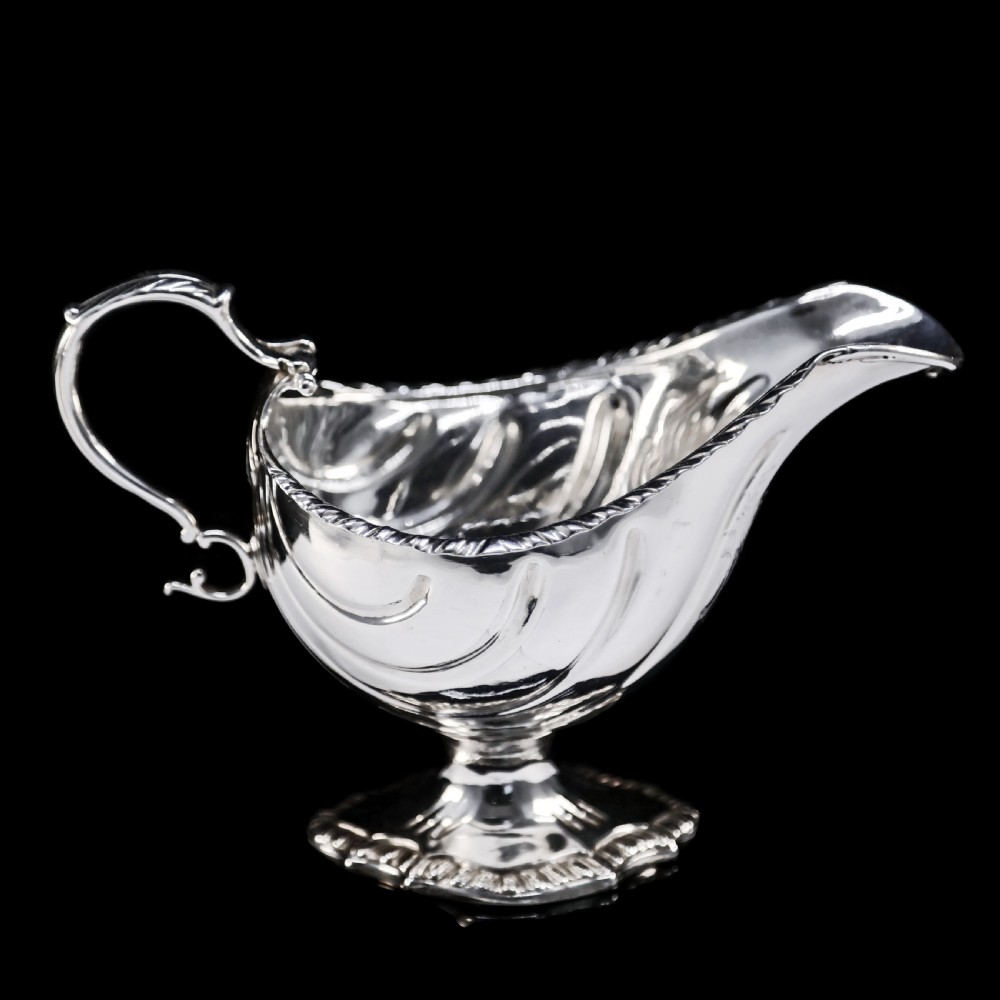 Antique Georgian Solid Silver Sauce Boat, Scottish Baronet Interest - William Shaw 1766 View XIV