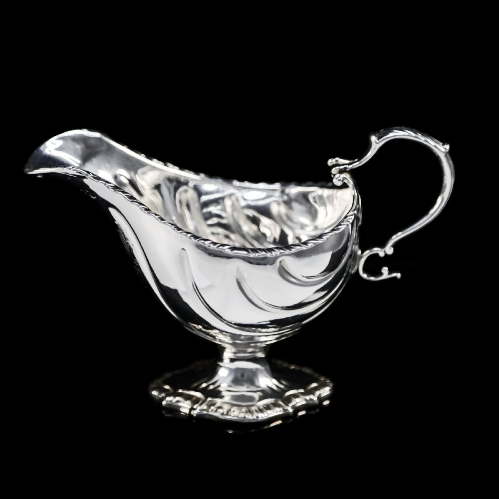 Antique Georgian Solid Silver Sauce Boat, Scottish Baronet Interest - William Shaw 1766 View XX