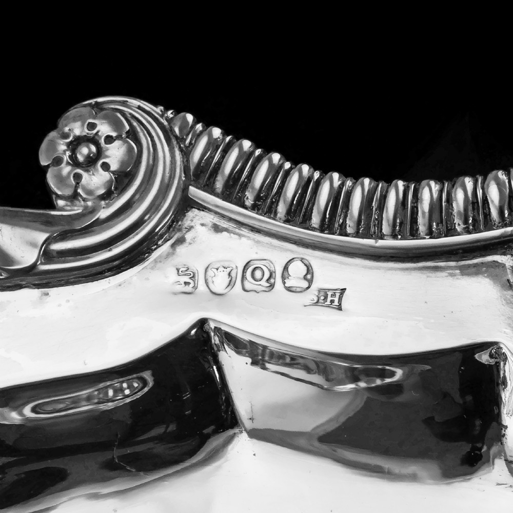 Antique Solid Silver Georgian Basket with Magnificent Gadrooning - Samuel Hennell 1811 View XXIII
