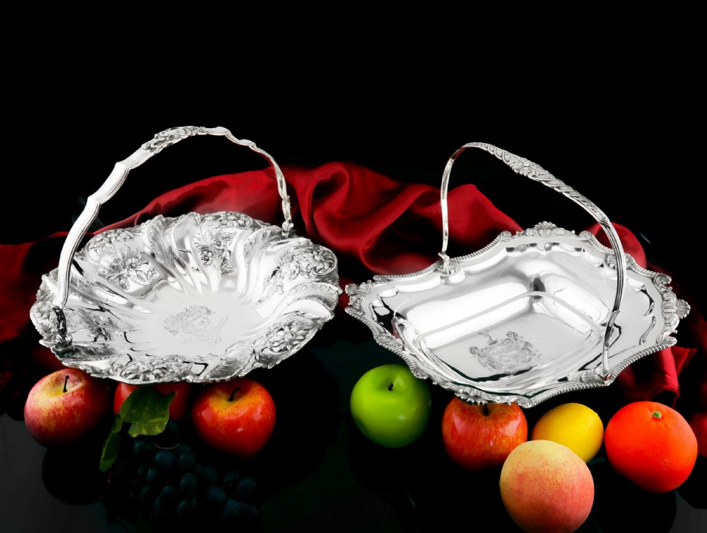Antique Solid Silver Georgian Basket with Magnificent Gadrooning - Samuel Hennell 1811 View XXIV