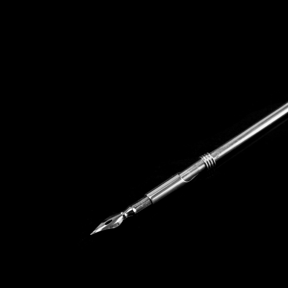 A Stylish Antique Solid Silver Feather Quill Pen - Carrington & Co 1901 View VI