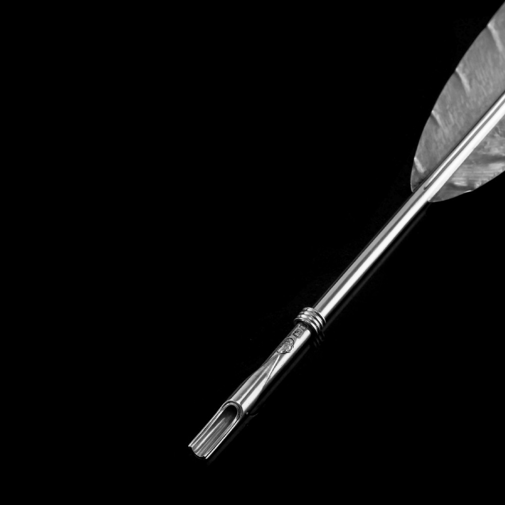 A Stylish Antique Solid Silver Feather Quill Pen - Carrington & Co 1901 View VIII