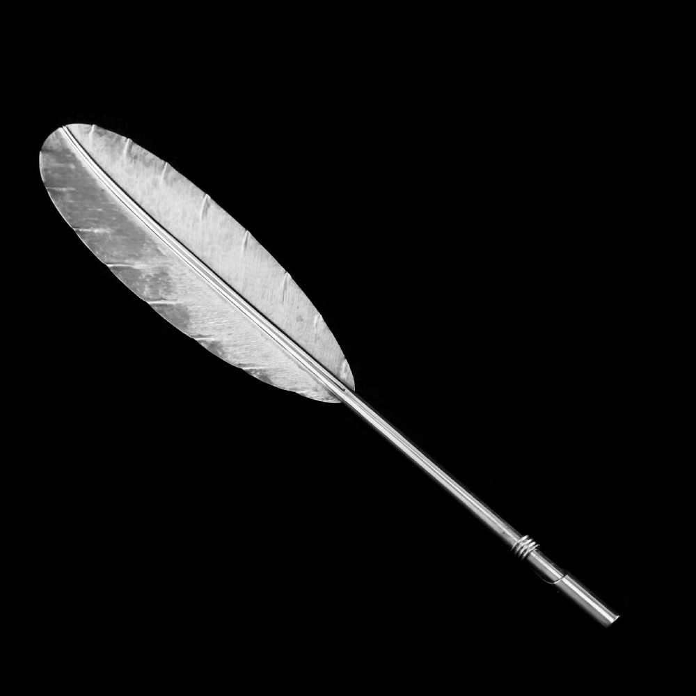 A Stylish Antique Solid Silver Feather Quill Pen - Carrington & Co 1901 View XIV