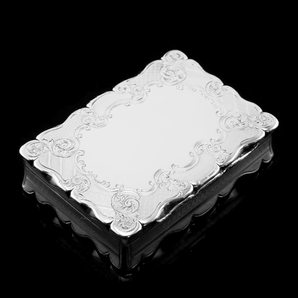 Antique Solid Silver Large Table Snuff Box with Magnificent Engravings - Edward Smith 1850 View XIX