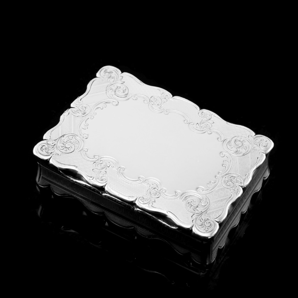 Antique Solid Silver Large Table Snuff Box with Magnificent Engravings - Edward Smith 1850 View XXI