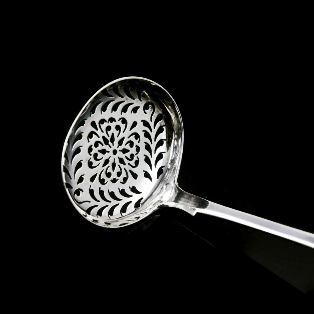 Antique Victorian Solid Sterling Silver Sugar Sifter Spoon - A B Savory & Sons (William Smily) 1856 View IX