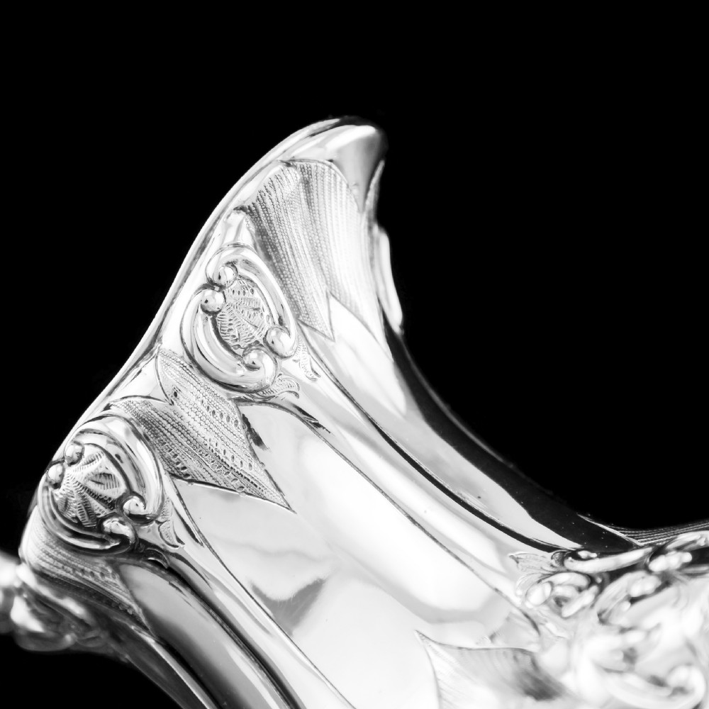 Antique Solid Silver Victorian Tea Set with Beautiful Chased Decoration - Roberts & Slater 1849 View XXIV