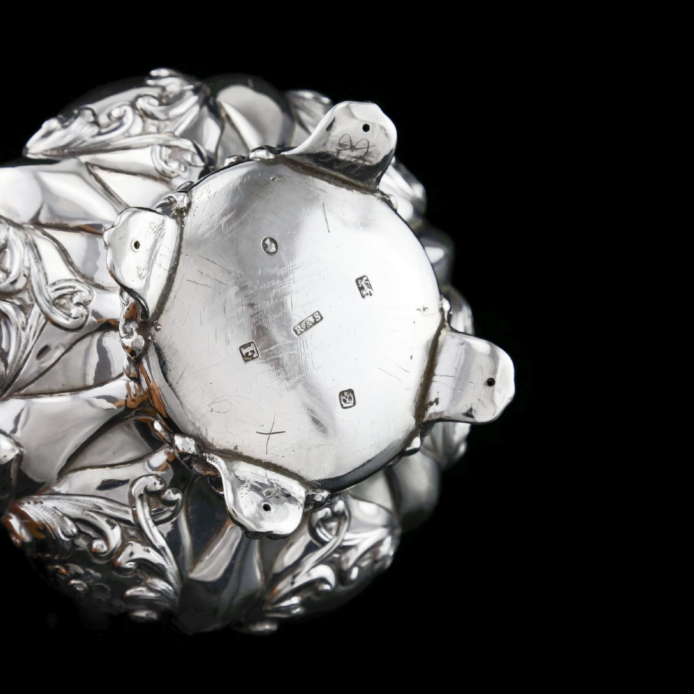 Antique Solid Silver Victorian Tea Set with Beautiful Chased Decoration - Roberts & Slater 1849 View XXVII
