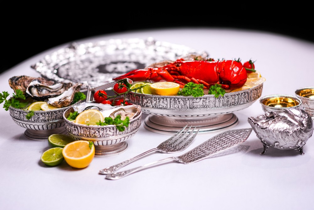 Antique English Large Solid Silver Bowls, Set of 3 with Roman Frieze - Elkington & Co 1895