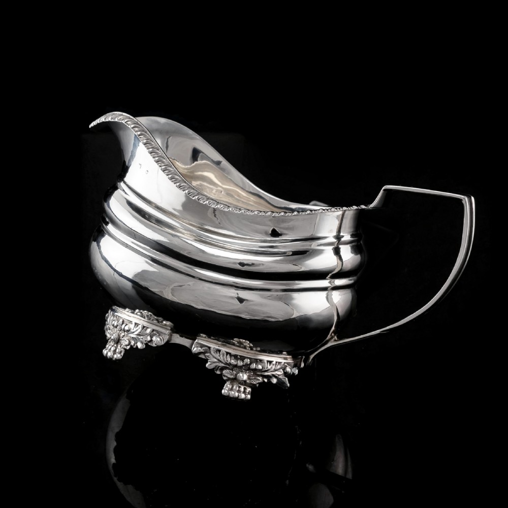 A Beautiful Georgian Solid Silver Regency Style Milk Jug/Pitcher - William Hunter 1824 View III