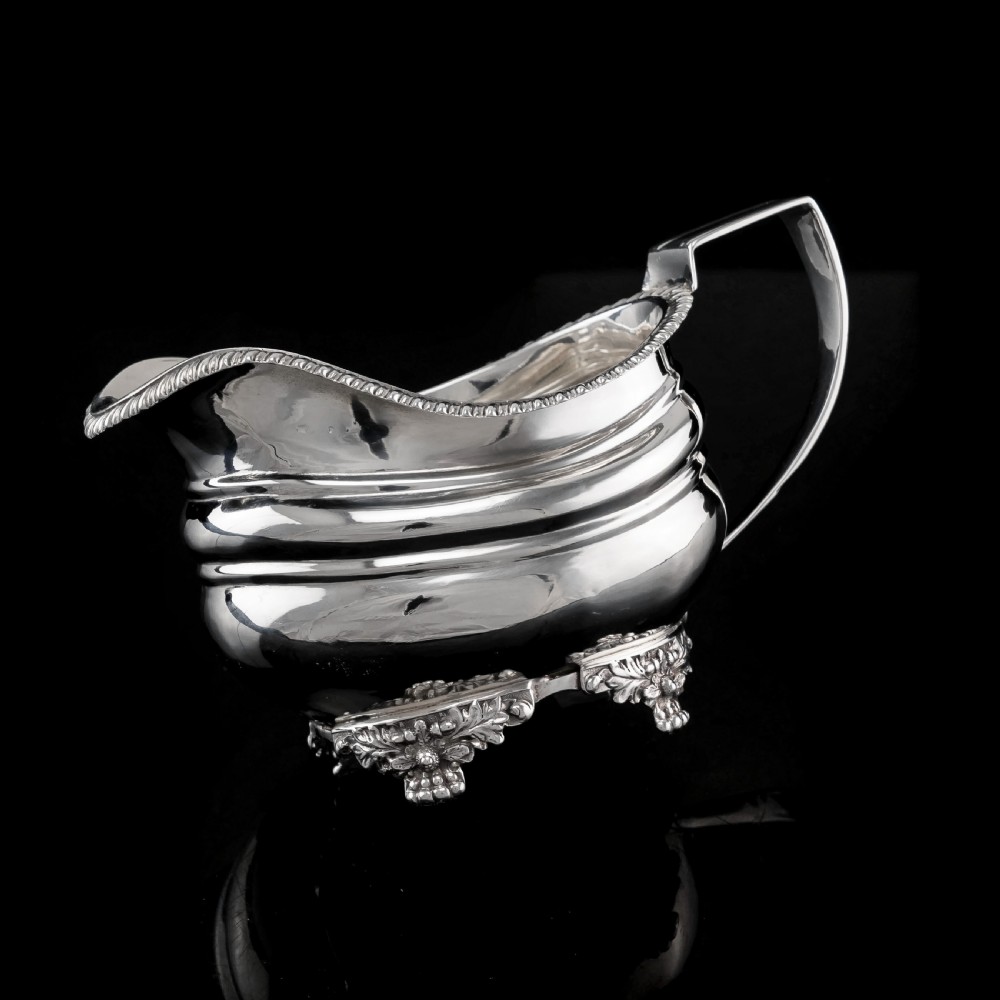 A Beautiful Georgian Solid Silver Regency Style Milk Jug/Pitcher - William Hunter 1824 View IV
