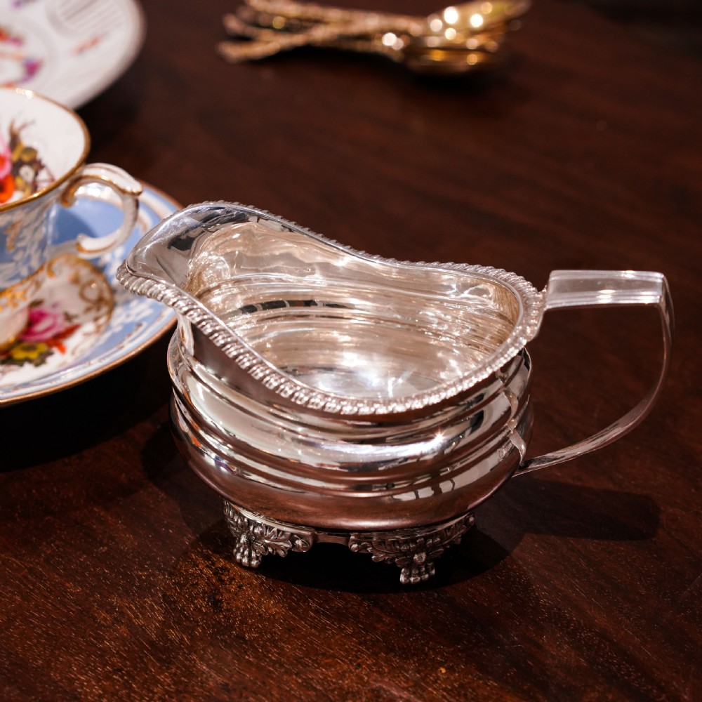 A Beautiful Georgian Solid Silver Regency Style Milk Jug/Pitcher - William Hunter 1824 View XVII