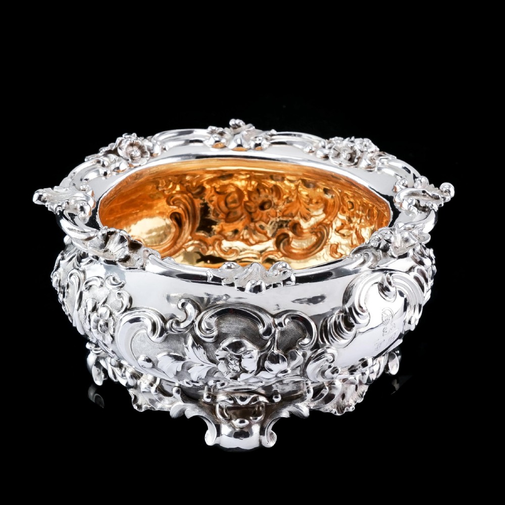 Antique Victorian Solid Silver Bowl Magnificently Chased - John Edward Terrey 1844 View VIII